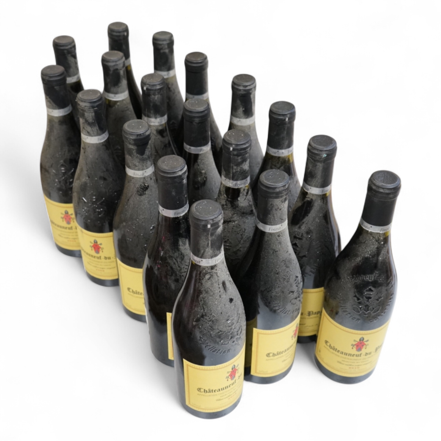 Eighteen bottles of Chateuneuf du Pape, bottled for Tesco, 2008 (13) and 2010 (5)